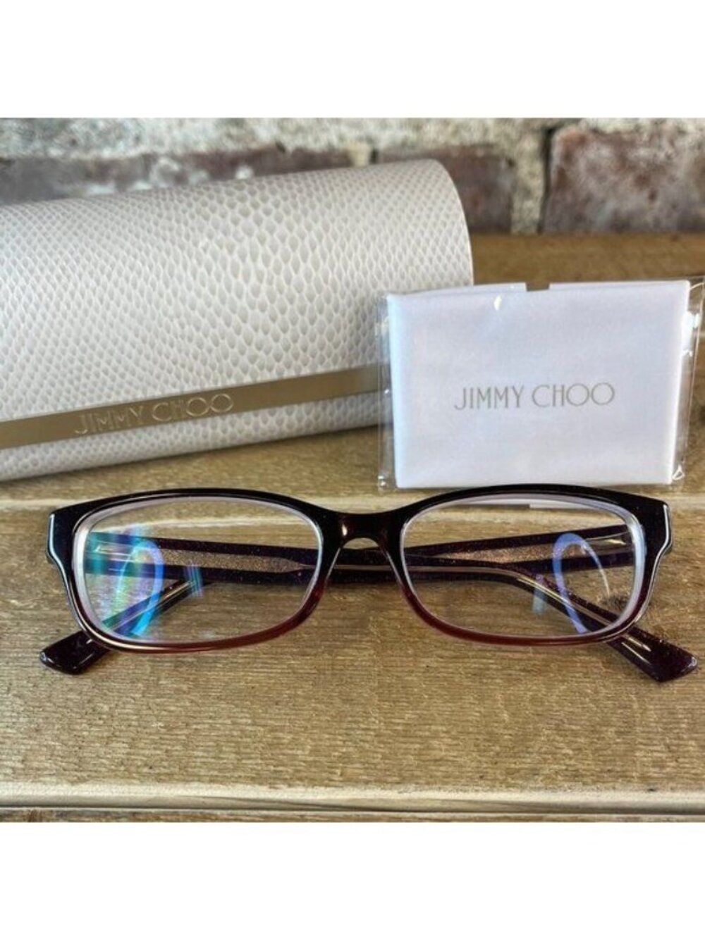 Jimmy Choo Shimmery Burgundy Eyeglass Optical Frames w/ Case ( JC 271 53mm )